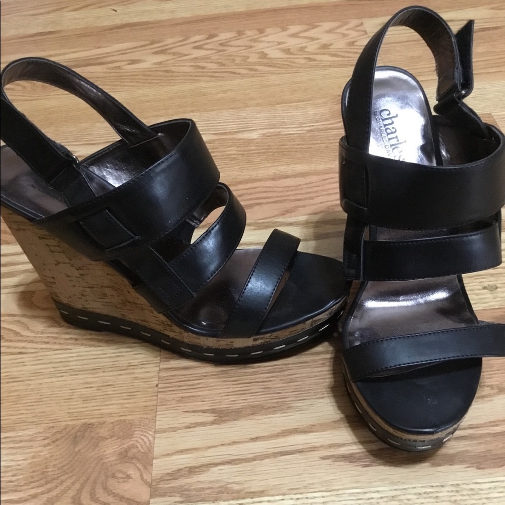 Black Wedge sandals